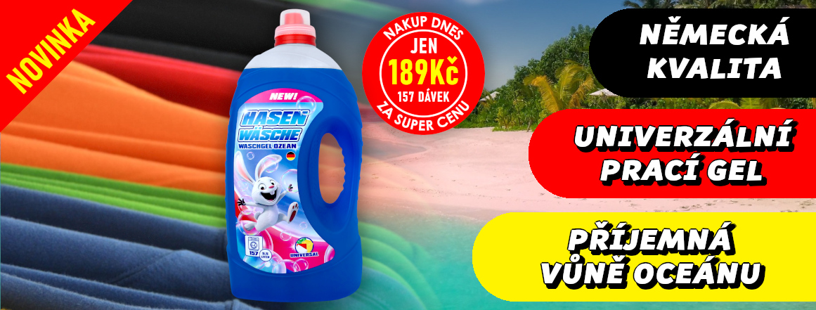NAKUP DNES - HASEN WÄSCHE WASCHGEL OZEAN Prací gel 5,5L (157dávek)