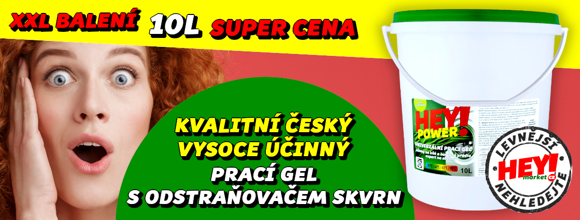 HEY! POWER XXL Prací gel 10L (133dávek)