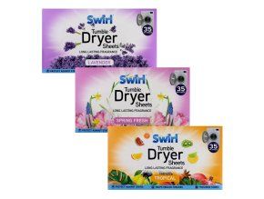 swirl tumble dryer sheets 35ks 3druhy